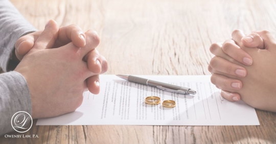 a couple discussing divorce